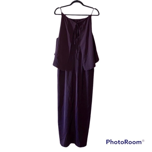 SHONA JOY Frill High Neck Maxi Dress - Aubergine - Picture 5 of 10